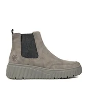 Botki damskie - Botki Rieker CEO-N2553-40 Szary - miniaturka - grafika 1