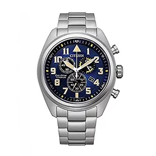 Zegarek Citizen AT2480-81L Eco-Drive Super-Titanium Chronograf 43 mm, srebro, Bransoletka - Zegarki męskie - miniaturka - grafika 1