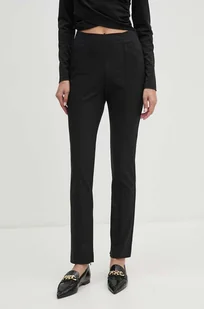 Sisley spodnie damskie kolor czarny dopasowane high waist 44IYLF05Q - Spodnie damskie - miniaturka - grafika 1