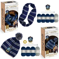 Prace ręczne dla dzieci - Harry Potter Ravenclaw Czapka I Szalik Zestaw Do Robienia Na Drutach - miniaturka - grafika 1