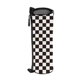 Piórniki - Piórnik szkolny tuba czarno-biała kratka BeUniq, Paso - miniaturka - grafika 1