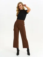 Spodnie damskie - Spodnie damskie brązowe - SSP4339BR spodnie długie - TOP SECRET - Odzieżowy sklep internetowy TOP SECRET - miniaturka - grafika 1