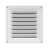 Kratki wentylacyjne - Kratka wentylacyjna, żaluzjowa 15 x 15 cm, stal nierdzewna (1 szt., biała) - miniaturka - grafika 1