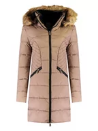 Kurtki damskie - Canadian Peak Parka "Akapeak" w kolorze beżowym - miniaturka - grafika 1