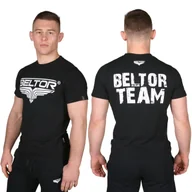 Koszulki męskie - Beltor Koszulka Męska Beltor Team T-shirt Sportowy Bawełna Czarny XXL - miniaturka - grafika 1
