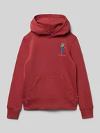 Swetry dla chłopców - Bluza z kapturem z nadrukiem z logo - miniaturka - grafika 1