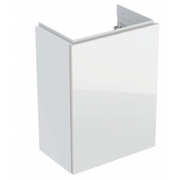 Szafki łazienkowe - GEBERIT GEBERIT 500.607.01.2 Dolna szafka pod umywalkę Acanto B40 z jednymi drzwiami syfon oszczędzający przestrzeń biała - miniaturka - grafika 1