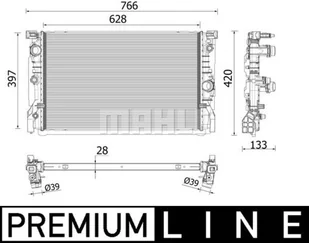Chłodnica, układ chłodzenia silnika Mahle CR 2223 000P - Układ chłodzenia - akcesoria - miniaturka - grafika 1