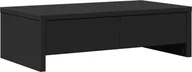 Akcesoria do monitorów - vidaXL Podstawa pod monitor z szufladami czarna 50x27x15 cm Materiał drewnopochodny - miniaturka - grafika 1