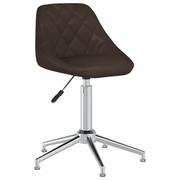 Krzesła - vidaXL Obrotowe krzesło stołowe brązowe obite sztuczną skórą 3088877 - miniaturka - grafika 1