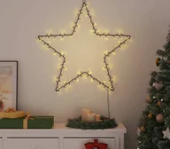 Oświetlenie świąteczne - vidaXL Lampki choinkowe sylwetka gwiazdy 115 LED ciepły biały - miniaturka - grafika 1