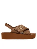 Sandały damskie - LOVE MOSCHINO Sandały JA16044I1MIE0201 Brązowy - miniaturka - grafika 1