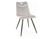 Krzesła - Krzesło tapicerowane do jadalni ORFE VELVET jasny szary SIGNAL - miniaturka - grafika 1