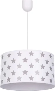 Lampa wisząca Solar Zwis drukowany szare gwiazdki na białym tle + denko - Lampy sufitowe - miniaturka - grafika 1