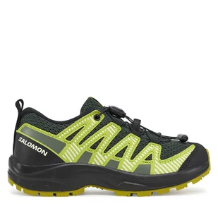 Trekkingi Salomon Xa Pro V8 L47729900 Zielony - Buty trekkingowe dziecięce - miniaturka - grafika 1