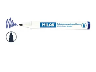 MILAN Marker do tablic okrągły czarny 12szt) - Artykuły biurowe - miniaturka - grafika 1