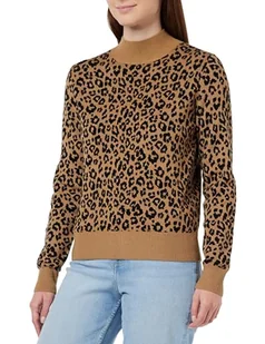 Viril L/S Leo Knit Top/Ka, beżowy, M - Koszulki i topy damskie - miniaturka - grafika 1