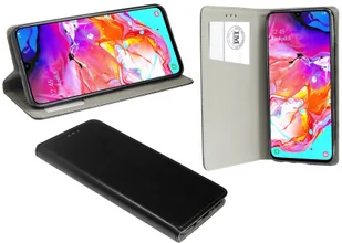 cofi1453® Etui Book "Smart" kompatybilne z SAMSUNG GALAXY A70 (A705F) etui na telefon z funkcją podstawki, slot na karty, czarne - Etui i futerały do telefonów - miniaturka - grafika 1