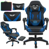 Fotele gamingowe - Fotel gamingowy Artnico Geto 3.0 czarno-niebieski - miniaturka - grafika 1