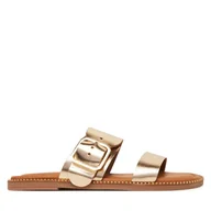 Klapki i japonki damskie - Klapki Tamaris 1-27128-44 Złoty - miniaturka - grafika 1