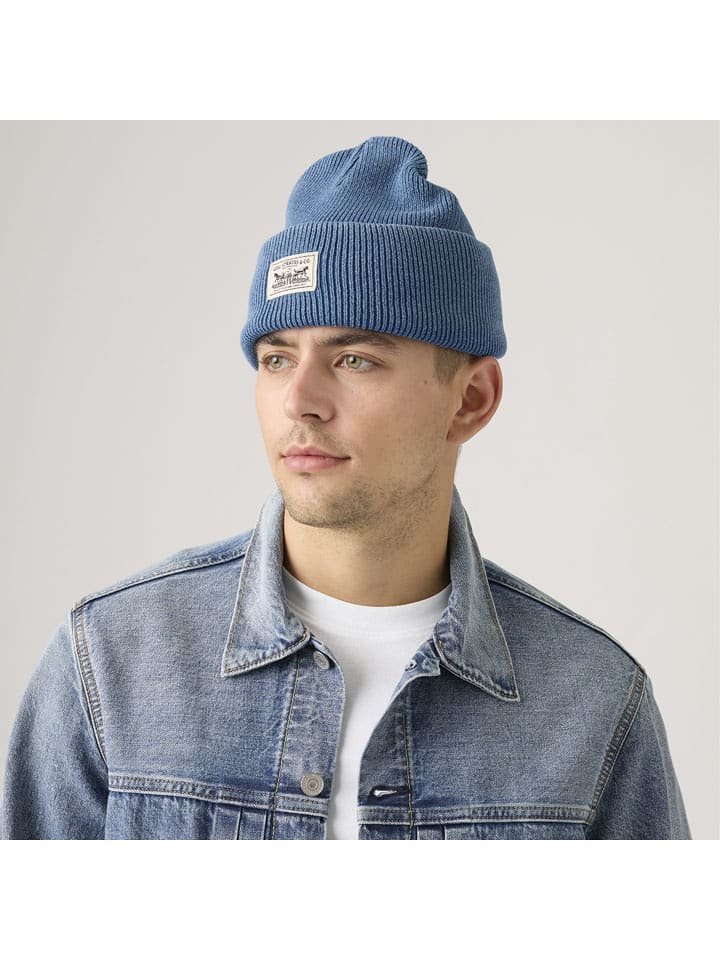 Levi's Czapka beanie w kolorze niebieskim