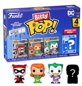 Figurki kolekcjonerskie - dc funko pop! bitty 4 pack 2.5cm harley quinn joker poison ivy - miniaturka - grafika 1