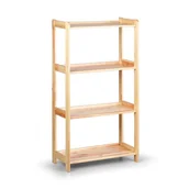 Szafy i regały magazynowe - B2B Partner Drewniany regał, 4 półki, 1275x680x335 mm 11031 - miniaturka - grafika 1