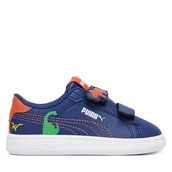 Buty dla chłopców - Sneakersy Puma Puma Smash 3.0 Dino V Inf 405637 02 Granatowy - miniaturka - grafika 1