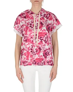 19V69 ITALIA Damska bluza z kapturem Galaxy Fuxia Multi T-Shirt (2 sztuki), Fuchsia, S - Koszulki i topy damskie - miniaturka - grafika 1
