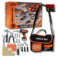 Mały majsterkowicz - Narzędzia w torbie na ramię 25 el. ZESTAW NAPRAWCZY WIERTARKA NA BATERIE - miniaturka - grafika 1