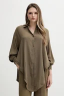 Koszule damskie - Guess koszula NOEMI damska kolor zielony relaxed z kołnierzykiem klasycznym E5GH03 WH5E0 - miniaturka - grafika 1