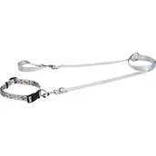 Smycze dla psów - FIT+FUN Zestaw Obroża + Smycz jasnoszary M - miniaturka - grafika 1