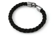 Bransolety męskie - Bransoletka Męska Żeglarska Czarna Lina - miniaturka - grafika 1