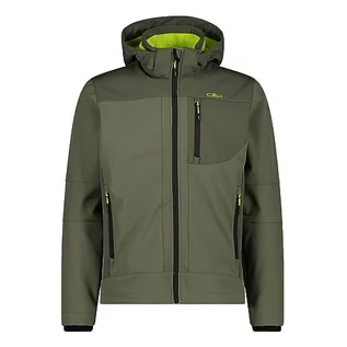 Kurtki męskie - CMP męska kurtka Softshell z odpinanym kapturem, Kaki-Oil Green, 50 - grafika 1