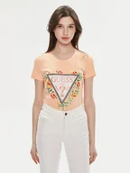 Koszulki i topy damskie - Guess T-Shirt W4GI24 J1314 Pomarańczowy Slim Fit - miniaturka - grafika 1