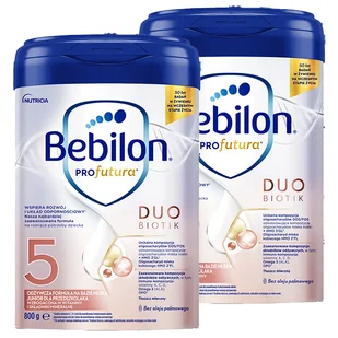 Zestaw Bebilon Profutura DuoBiotik 5, odżywcza formuła na bazie mleka, dla przedszkolaka, 2 x 800 g - Mleko modyfikowane Zestaw Bebilon Profutura DuoBiotik 5, odżywcza formuła na bazie mleka, dla przedszkolaka, 2 x 800 g - Mleko modyfikowane - miniaturka - grafika 1