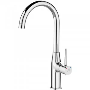 LAVEO BAP 068D POLLA Bateria zlewozmywakowa stojąca z wylewką U Jednouchwytowa Sposób montażu: stojący Głowica: 25 mm Zasięg wylewki: 167 mm Wykończenie: chrom - Baterie kuchenne - miniaturka - grafika 1