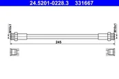 Przewody hamulcowe - Przewód hamulcowy elastyczny ATE 24.5201-0228.3 - miniaturka - grafika 1