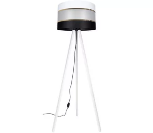 Lampa podłogowa CORAL 1xE27/60W/230V biały/czarny/złoty - Lampy stojące - miniaturka - grafika 1