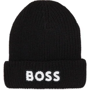 BOSS Kidswear Czapka | z dodatkiem wełny - Czapki dla dzieci - miniaturka - grafika 1