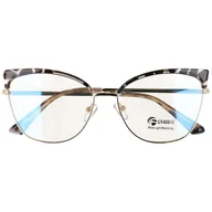 Okulary korekcyjne, oprawki, szkła - Okulary kocie do komputera damskie z filtrem BLUE Light zerówki 2575-3 - miniaturka - grafika 1