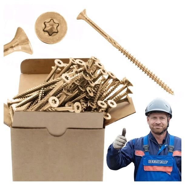 Wkręty Ciesielskie Do Drewna 6x120 Stożkowe Torx 100szt Wt-60120 Azmet