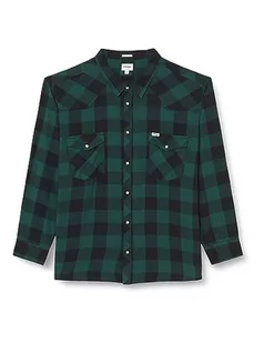 Wrangler Koszulka męska Ls Western, Dark Matcha, XXL - Koszulki męskie - miniaturka - grafika 1