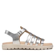 Buty dla dziewczynek - Sandały Geox J Sandal Soleima Gir J35GSB000CFC1007 D Srebrny - miniaturka - grafika 1