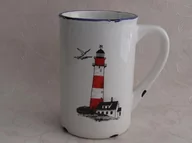 Kubki - Retro UPOMINKARNIA Porcelanowy kubek light house GW646-0 - miniaturka - grafika 1