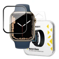 Akcesoria do smartwatchy - Wozinsky Szkło Hybrydowe do Apple Watch 7 / 8 45 mm czarny - miniaturka - grafika 1