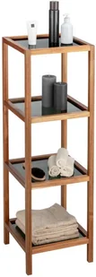 Regał łazienkowy słupek z drewna akacji FONDI, wys. 86 cm - Półki łazienkowe - miniaturka - grafika 1