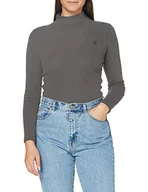 Koszulki i topy damskie - G-STAR RAW Xinva Slim Turtle Top Top Top, Szary (Lt Building D18039-c515-8166), XXS - miniaturka - grafika 1