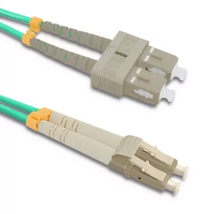 Qoltec Patchcord Światłowodowy LC/UPC-SC/UPC MM 50/125 OM4 5m 54351 - Patchcordy - miniaturka - grafika 1