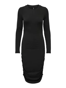 Bestseller A/S Onlitsi L/S Ruching Dress JRS sukienka damska, czarny, M - Sukienki - miniaturka - grafika 1